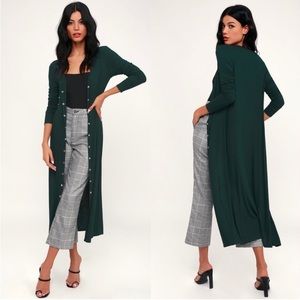 Lulu’s long duster cardigan